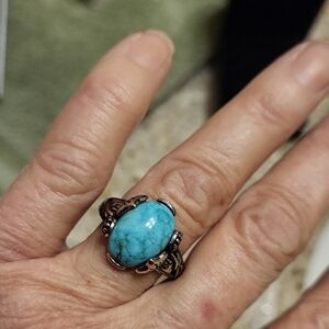 Turquoise Stone Sterling Silver Women's Ring